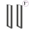 Pieds de table de bar en U 2 pièces Anthracite 50 x (110-111) cm Acier 