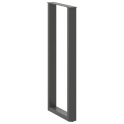 Pieds de table de bar en U 2 pièces Anthracite 50 x (110-111) cm Acier 