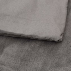 Couverture lestée avec housse Gris 155x220 cm 7 kg Tissu 
