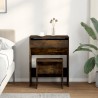 Coiffeuse et tabouret chêne fumé 60x40x113,5 cm 