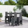 Ensemble de bar de jardin 5 pcs gris bois de pin massif 
