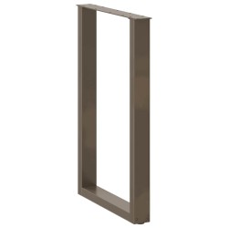 Pieds de table de bar en U 2 pièces Acier naturel 60 x (90-91) cm Acier 