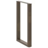 Pieds de table de bar en U 2 pièces Acier naturel 60 x (90-91) cm Acier 