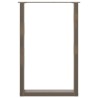 Pieds de table de bar en U 2 pièces Acier naturel 60 x (90-91) cm Acier 