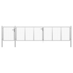 Portail de jardin Acier 500 x 75 cm Argenté 