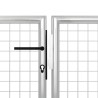 Portail de jardin Acier 500 x 75 cm Argenté 