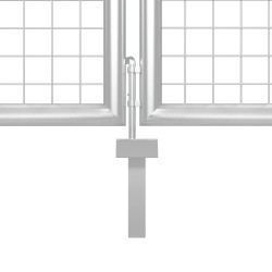 Portail de jardin Acier 500 x 75 cm Argenté 