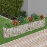 Lit surélevé à gabion Fer galvanisé 330x50x50 cm 