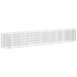 Lit surélevé à gabion Fer galvanisé 330x50x50 cm 