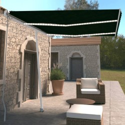 Auvent manuel rétractable avec LED 350x250 cm Anthracite 