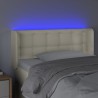 Tête de lit à LED Crème 83x16x78/88 cm Similicuir 
