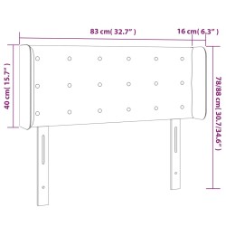 Tête de lit à LED Crème 83x16x78/88 cm Similicuir 