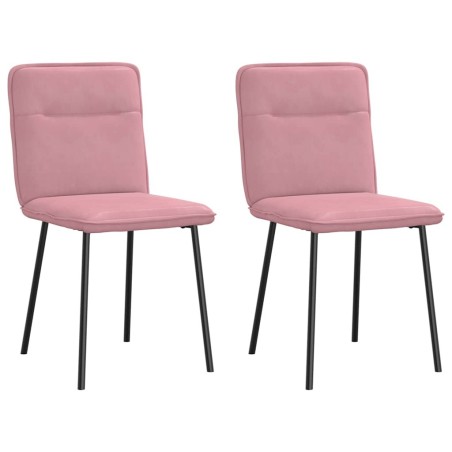 Chaises à manger lot de 2 Rose Velours 