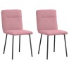 Chaises à manger lot de 2 Rose Velours 