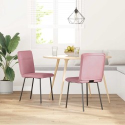 Chaises à manger lot de 2 Rose Velours 