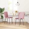 Chaises à manger lot de 2 Rose Velours 