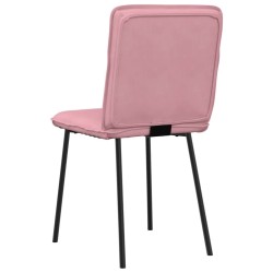 Chaises à manger lot de 2 Rose Velours 