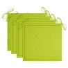 Chaises de jardin avec coussins vert vif lot de 4 Bois de teck 
