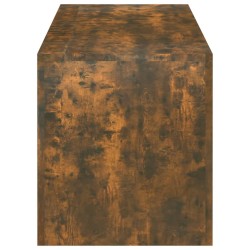 Meuble TV avec lumières LED chêne fumé 120x35x40 cm 