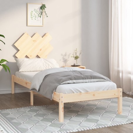 Cadre de lit sans matelas 75x190 cm bois massif 
