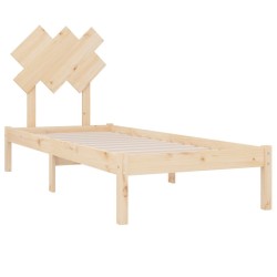 Cadre de lit sans matelas 75x190 cm bois massif 