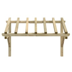 Auvent de porte 200x100x100 cm Bois de pin solide 