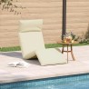 Chaise longue pliante crème 175x54x8,5 cm tissu oxford 