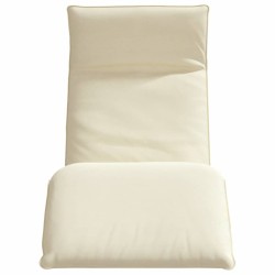 Chaise longue pliante crème 175x54x8,5 cm tissu oxford 