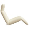 Chaise longue pliante crème 175x54x8,5 cm tissu oxford 