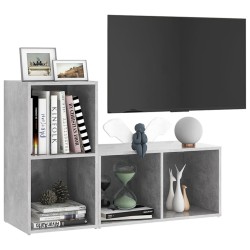 Meubles TV 2 pcs Gris béton 72x35x36,5 cm Bois d'ingénierie 