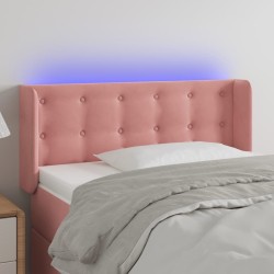 Tête de lit à LED Rose 93x16x78/88 cm Velours 
