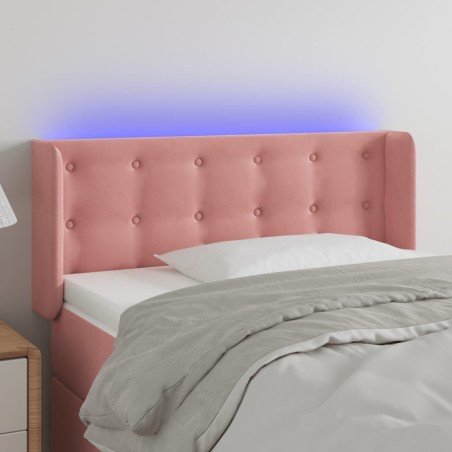 Tête de lit à LED Rose 93x16x78/88 cm Velours 