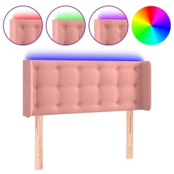 Tête de lit à LED Rose 93x16x78/88 cm Velours 