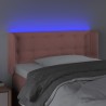 Tête de lit à LED Rose 93x16x78/88 cm Velours 