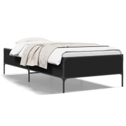 Cadre de lit sans matelas noir 100x200 cm 