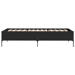 Cadre de lit sans matelas noir 100x200 cm 
