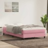 Sommier à lattes de lit sans matelas rose 120x220 cm velours 