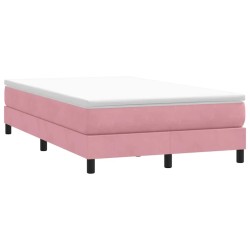 Sommier à lattes de lit sans matelas rose 120x220 cm velours 