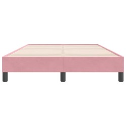 Sommier à lattes de lit sans matelas rose 120x220 cm velours 
