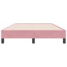Sommier à lattes de lit sans matelas rose 120x220 cm velours 