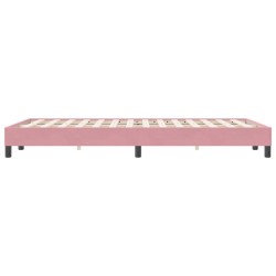Sommier à lattes de lit sans matelas rose 120x220 cm velours 