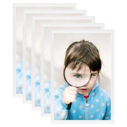 Collage de cadres photo 5 pcs de table Blanc 13x18 cm MDF 