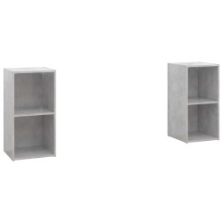 Meubles TV 2 pcs Gris béton 72x35x36,5 cm Bois d'ingénierie 
