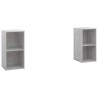 Meubles TV 2 pcs Gris béton 72x35x36,5 cm Bois d'ingénierie 