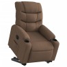 Fauteuil inclinable électrique marron tissu 