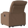 Fauteuil inclinable électrique marron tissu 
