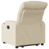 Fauteuil inclinable électrique crème tissu 