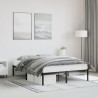 Cadre de lit métal sans matelas noir 140x200 cm 