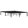 Cadre de lit métal sans matelas noir 140x200 cm 