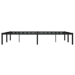 Cadre de lit métal sans matelas noir 140x200 cm 